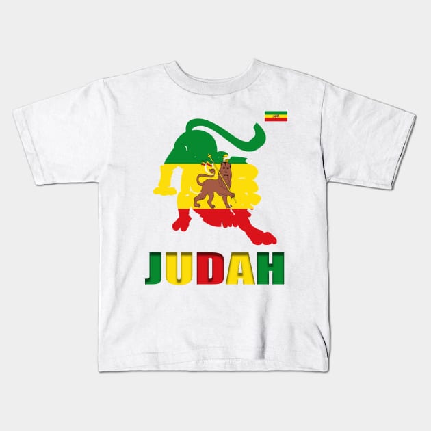 Lion of Judah, Reggae, Rastafari, Rasta Kids T-Shirt by alzo